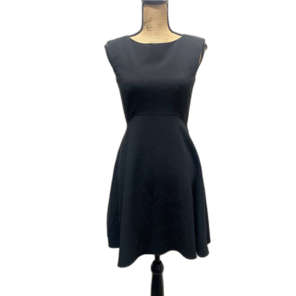 Tahari ASL Fit & Flare Little Black Dress Business Professional Cocktail Size 2 - Picture 1 of 5